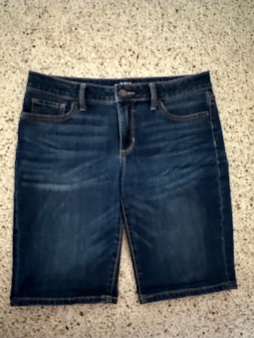 a.n.a. Women’s Dark Blue Denim Stretch Bermuda Shorts Size 8